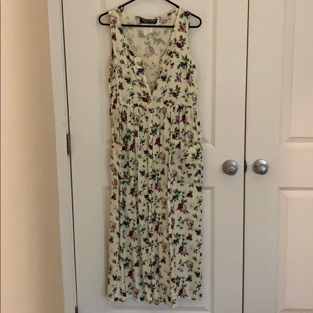 Floral button down dress